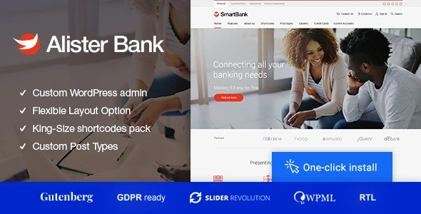 Alister Bank – Credits & Banking Finance WordPress Theme