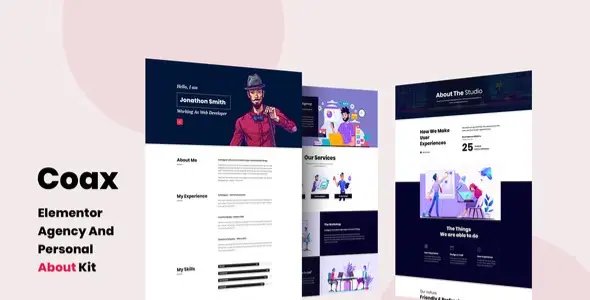Coax – Agency And Personal About Us Elementor Template Kit
